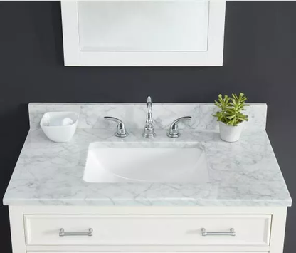 Carrara White Marble Vanity Top