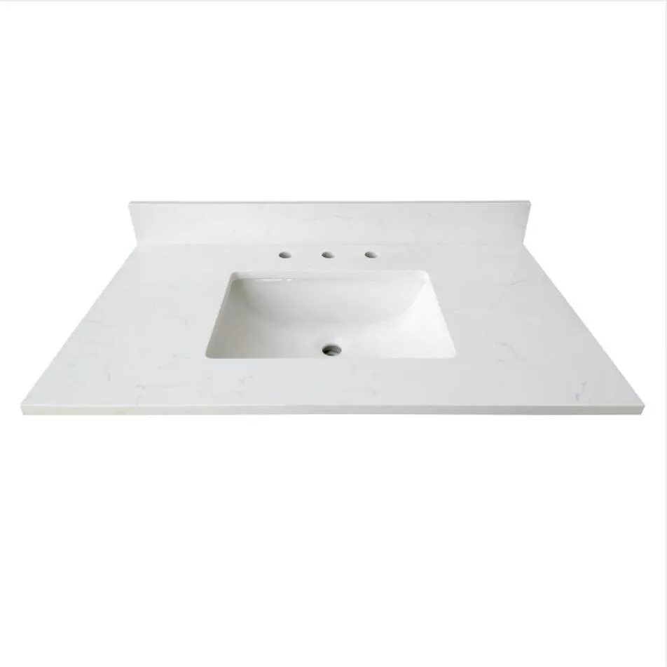 Carrara White Quartz Vanity Top