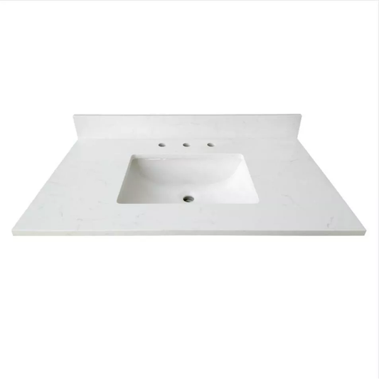 Carrara White Quartz Vanity Top