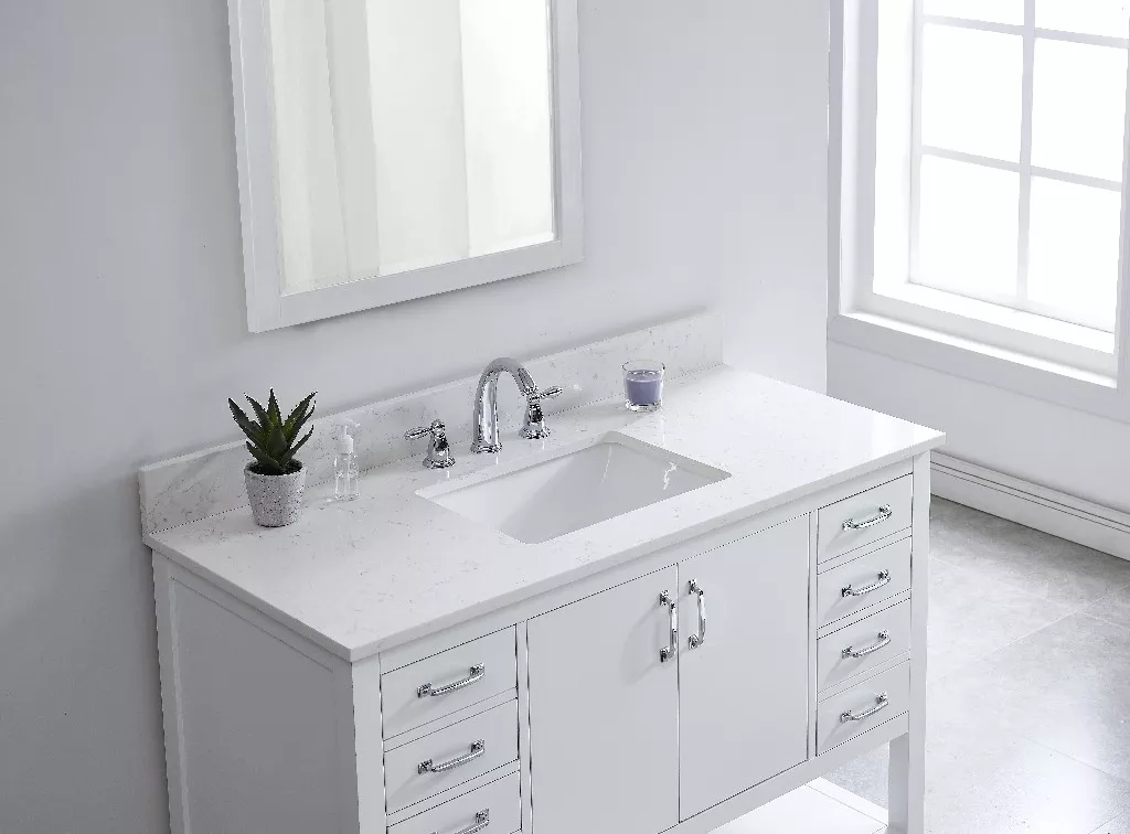 Carrara White Quartz Vanity Top