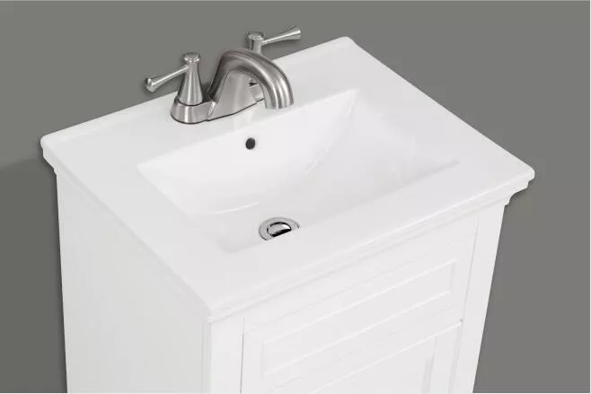 Lola 20" Freestanding Bathroom Vanity with Porcelain Integrated Sink Top