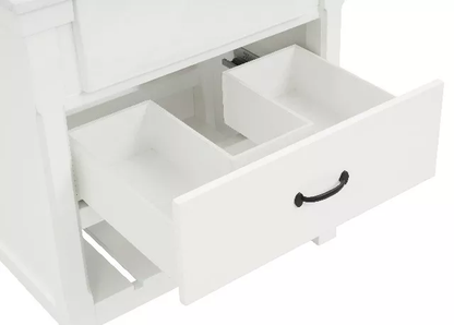 Remington 30" Freestanding Bathroom Vanity with Carrara Engineered Stone Top and Vitreous China Farmhouse Sink