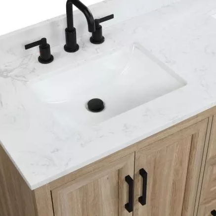 Stratford 30" Freestanding Bathroom Vanity with Carrara Engineered Stone Top and Vitreous China Undermount Sink