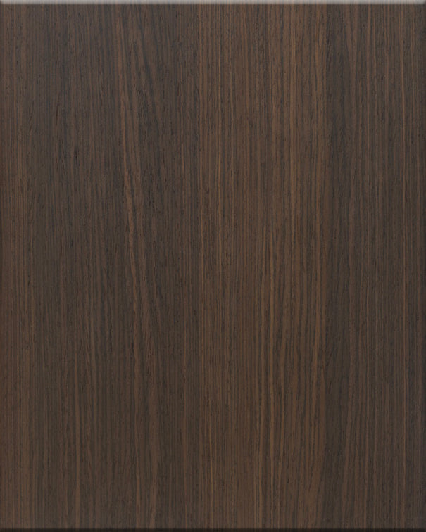 Espresso Oak European kitchen cabinet door sample in MDF, European frameless full overlay, BX Collection