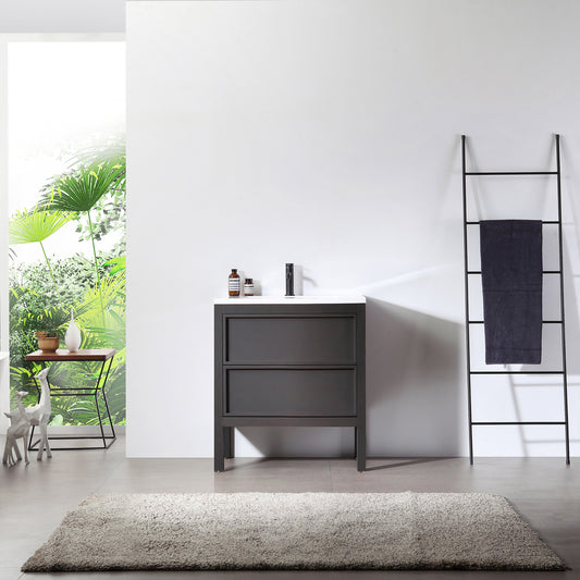 Annecy 24" Freestanding Bathroom Vanity with Reinforced Acrylic Integrated Sink Top