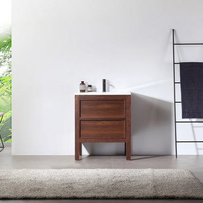 Annecy 24" Freestanding Bathroom Vanity with Reinforced Acrylic Integrated Sink Top