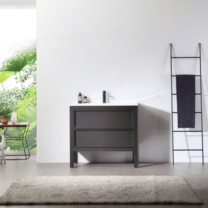 Annecy 36" Freestanding Bathroom Vanity with Reinforced Acrylic Integrated Sink Top