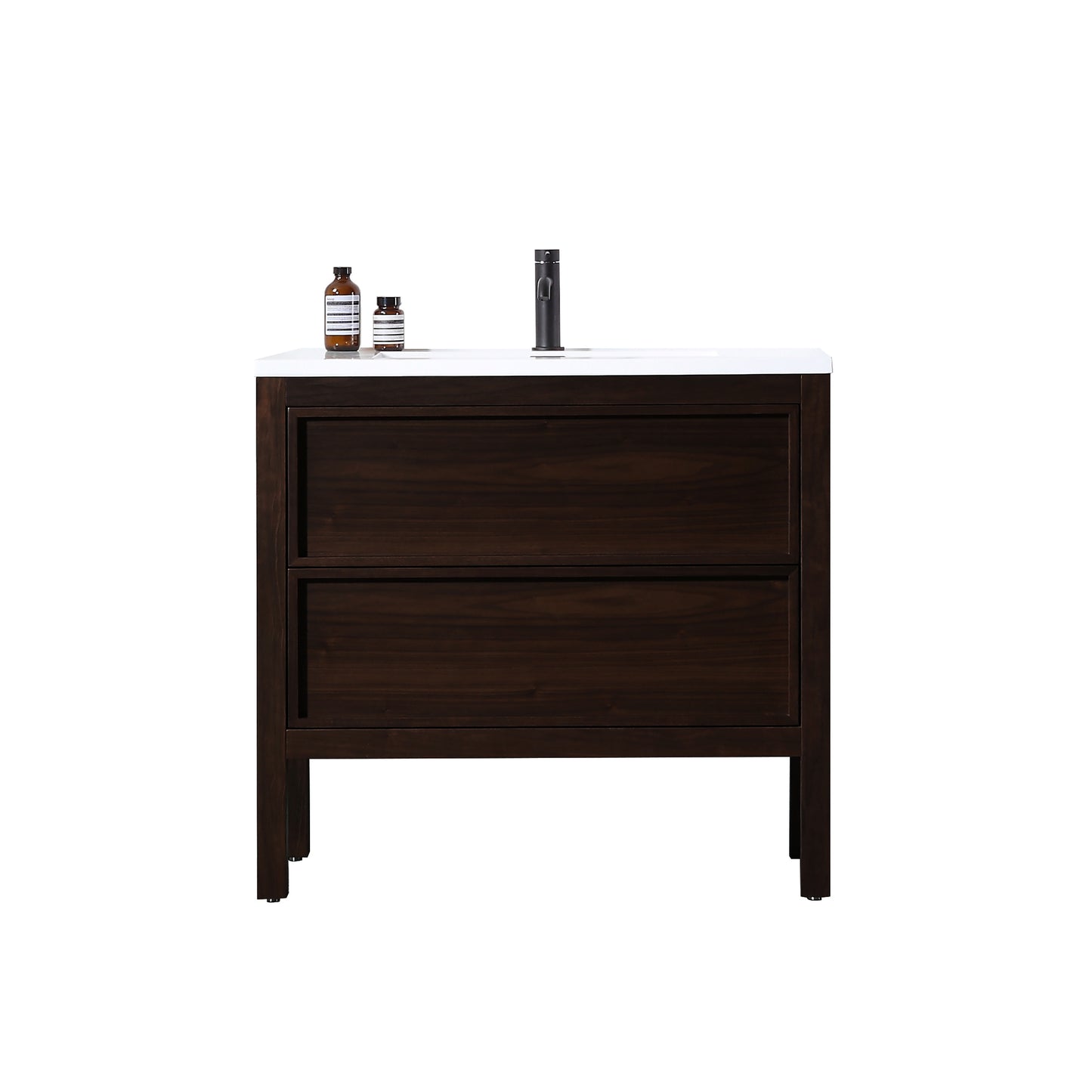 Annecy 36" Freestanding Bathroom Vanity with Reinforced Acrylic Integrated Sink Top