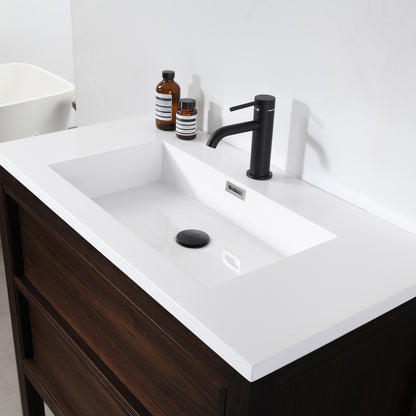 Annecy 36" Freestanding Bathroom Vanity with Reinforced Acrylic Integrated Sink Top