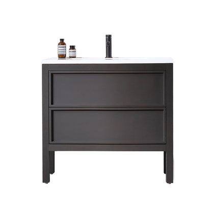 Annecy 36" Freestanding Bathroom Vanity with Reinforced Acrylic Integrated Sink Top
