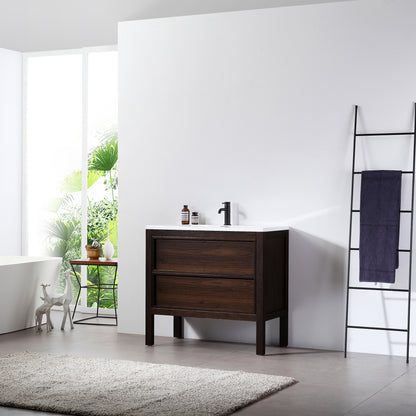 Annecy 36" Freestanding Bathroom Vanity with Reinforced Acrylic Integrated Sink Top
