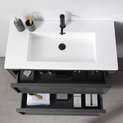 Annecy 36" Freestanding Bathroom Vanity with Reinforced Acrylic Integrated Sink Top