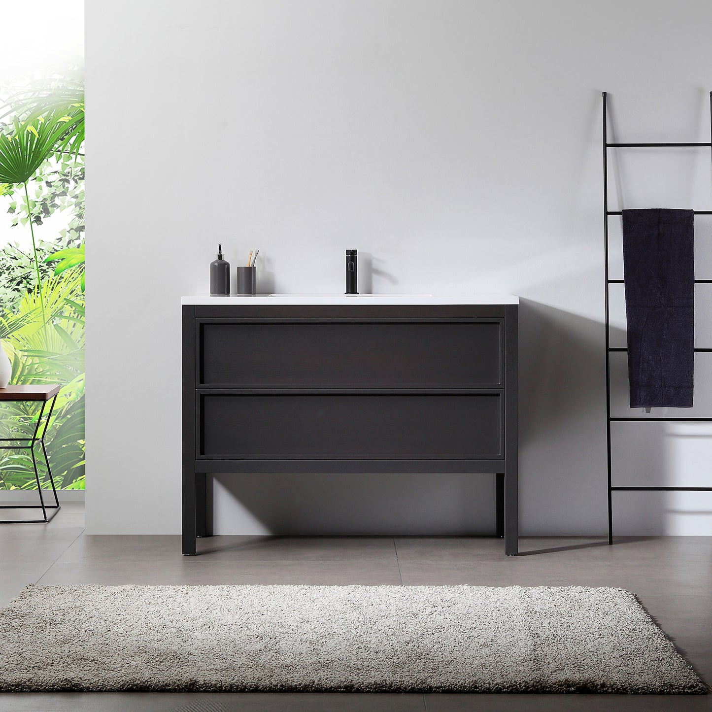Annecy 48" Freestanding Bathroom Vanity with Reinforced Acrylic Integrated Sink Top