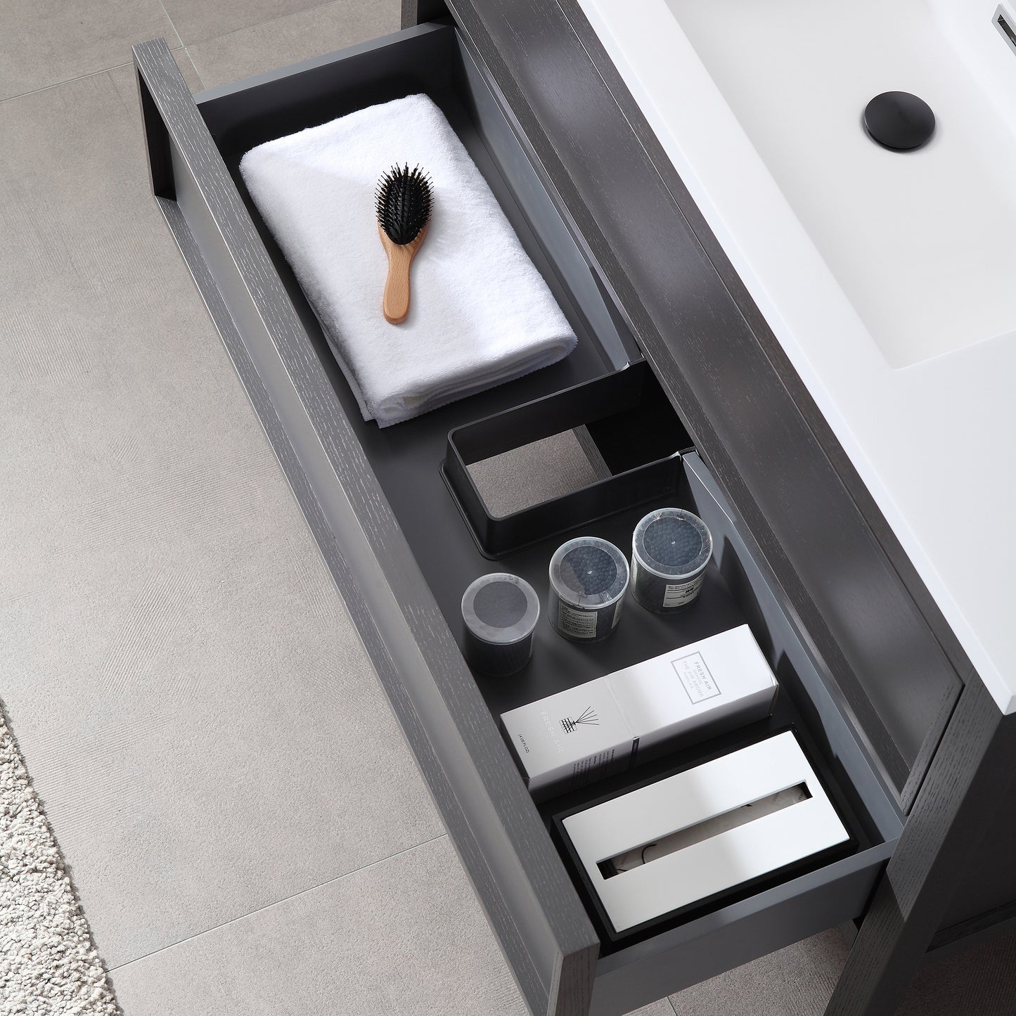 Annecy 48" Freestanding Bathroom Vanity with Reinforced Acrylic Integrated Sink Top