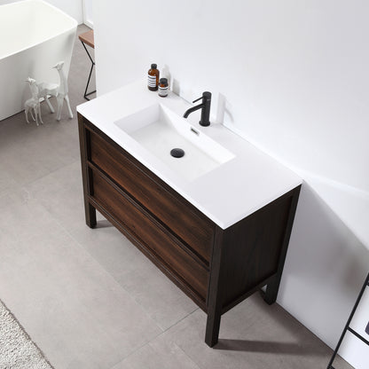 Annecy 48" Freestanding Bathroom Vanity with Reinforced Acrylic Integrated Sink Top