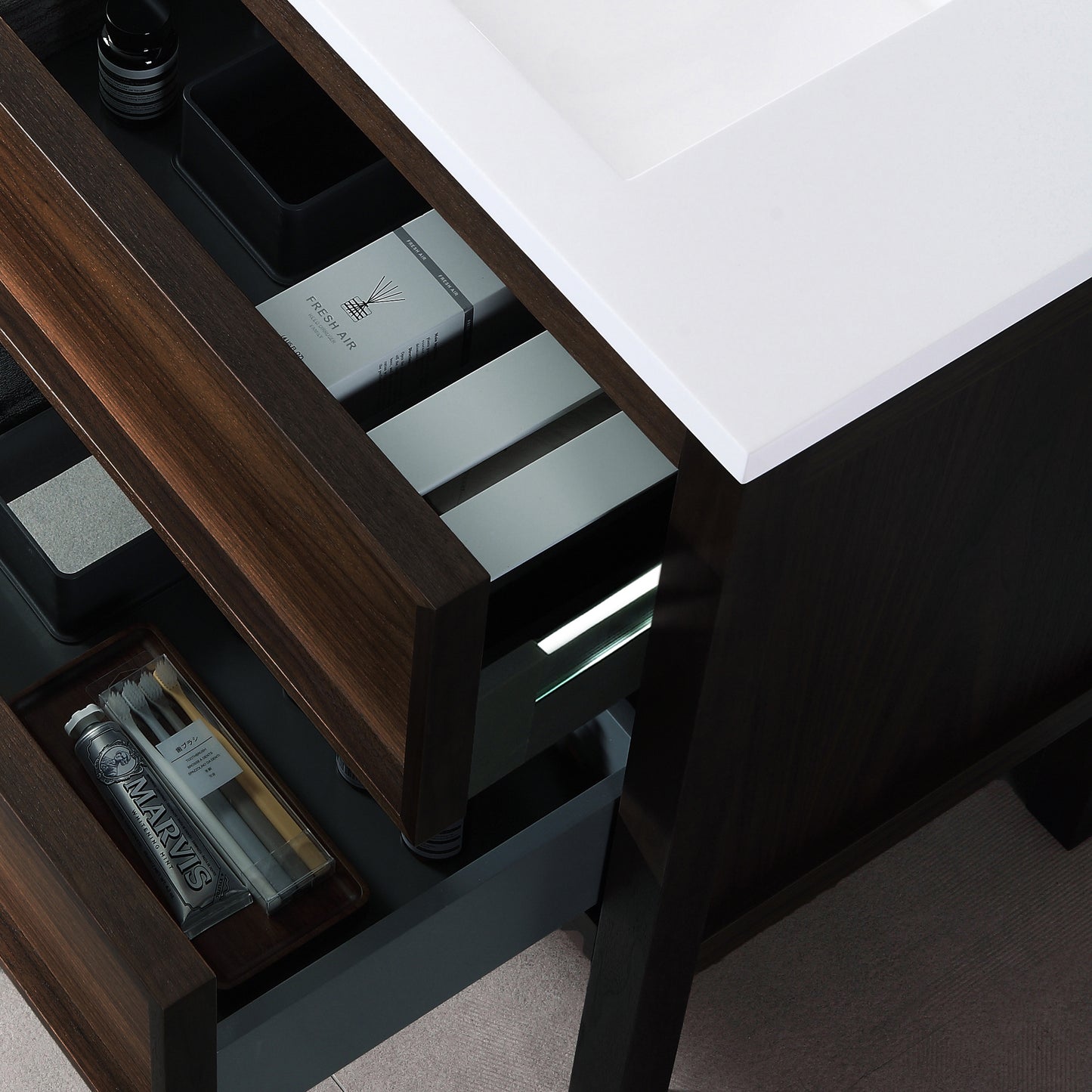 Annecy 48" Freestanding Bathroom Vanity with Reinforced Acrylic Integrated Sink Top