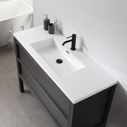 Annecy 48" Freestanding Bathroom Vanity with Reinforced Acrylic Integrated Sink Top