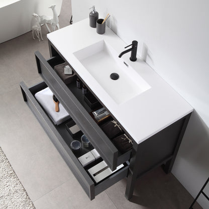 Annecy 48" Freestanding Bathroom Vanity with Reinforced Acrylic Integrated Sink Top