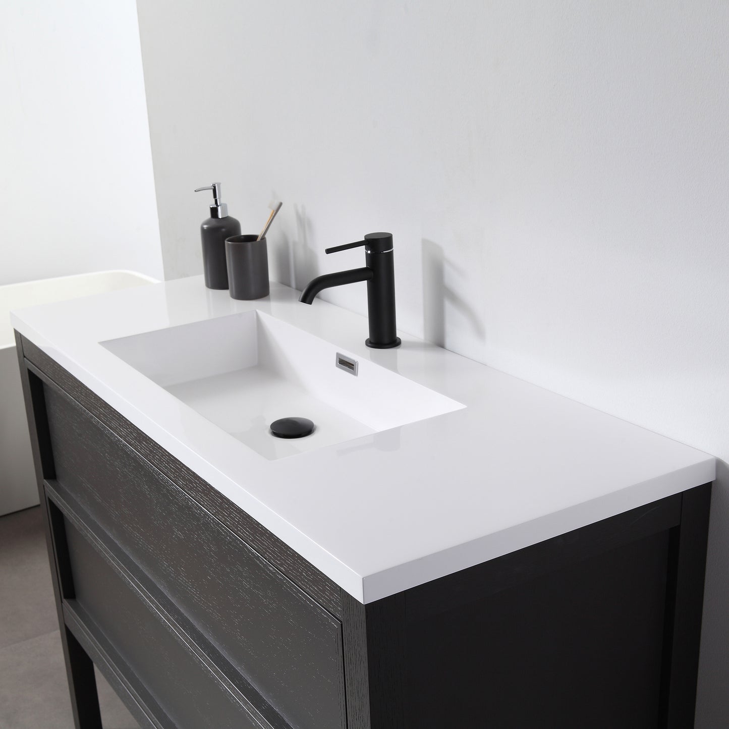 Annecy 48" Freestanding Bathroom Vanity with Reinforced Acrylic Integrated Sink Top