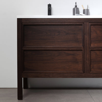 Annecy 55" Freestanding Bathroom Vanity with Reinforced Acrylic Integrated Sink Top