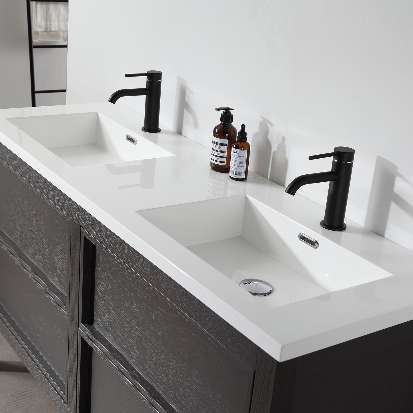 Annecy 55" Freestanding Bathroom Vanity with Reinforced Acrylic Integrated Sink Top