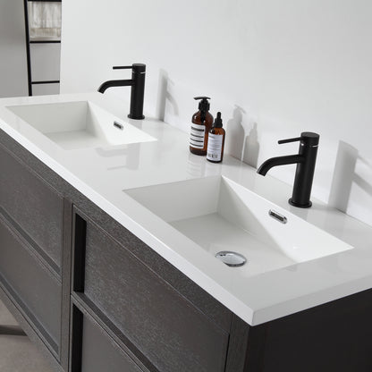 Annecy 55" Freestanding Bathroom Vanity with Reinforced Acrylic Integrated Sink Top