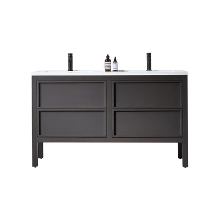 Annecy 55" Freestanding Bathroom Vanity with Reinforced Acrylic Integrated Sink Top