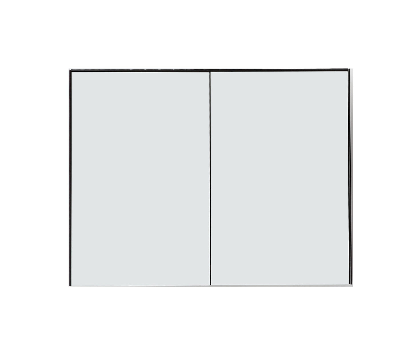 Bergen Medicine Cabinet without Bottom Shelf, Matte Black, 36 Inch