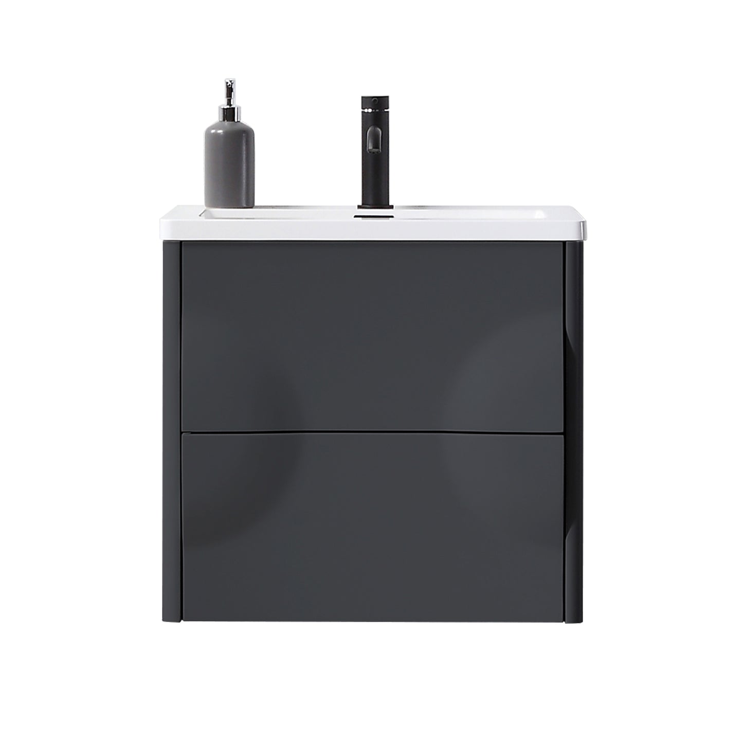 Colmar 24" Wall Mounted Bathroom Vanity with Reinforced Acrylic Integrated Sink Top