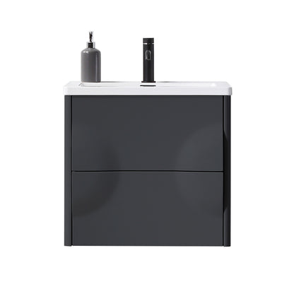 Colmar 24" Wall Mounted Bathroom Vanity with Reinforced Acrylic Integrated Sink Top