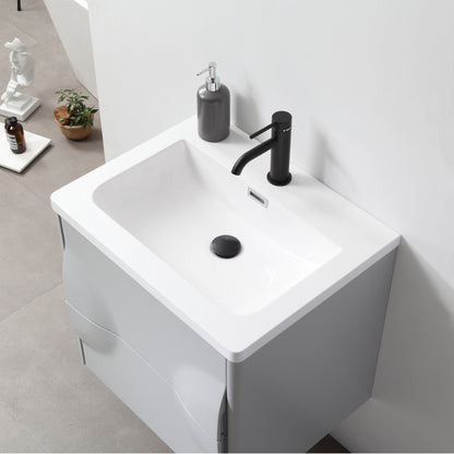 Colmar 24" Wall Mounted Bathroom Vanity with Reinforced Acrylic Integrated Sink Top