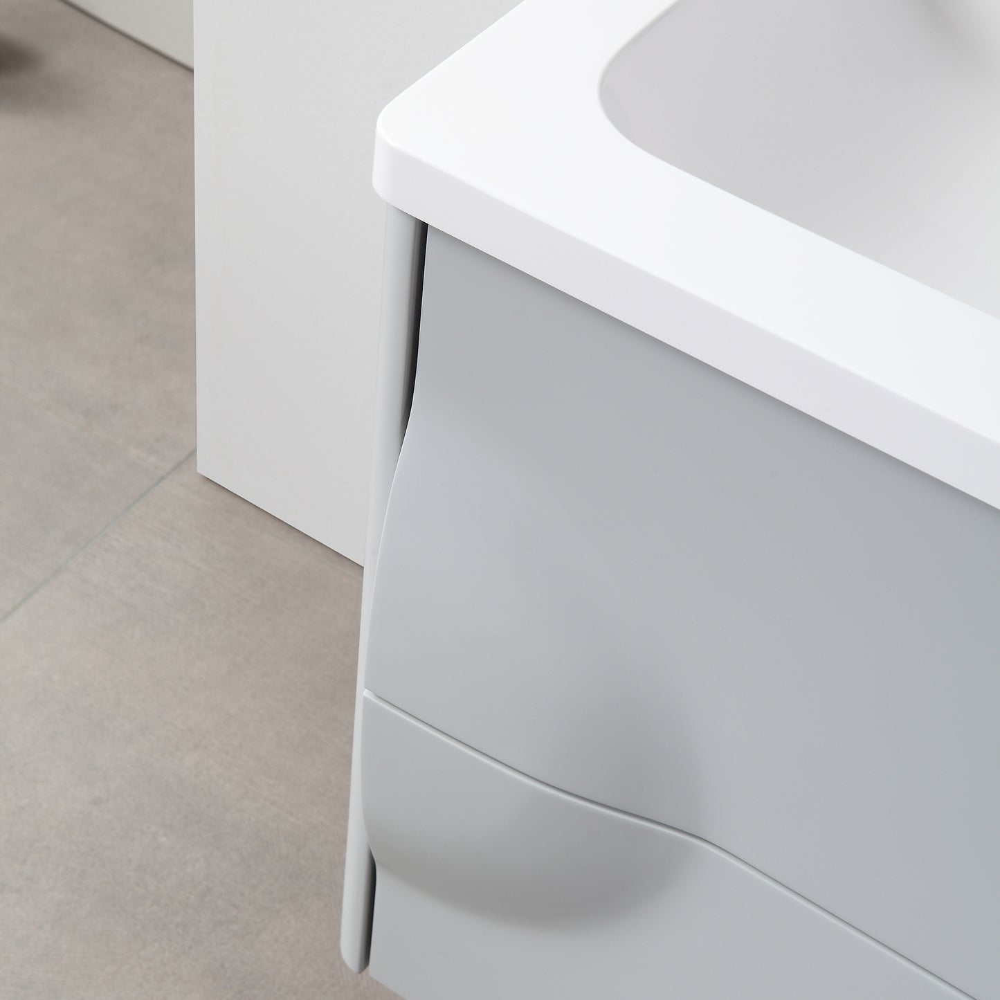 Colmar 24" Wall Mounted Bathroom Vanity with Reinforced Acrylic Integrated Sink Top