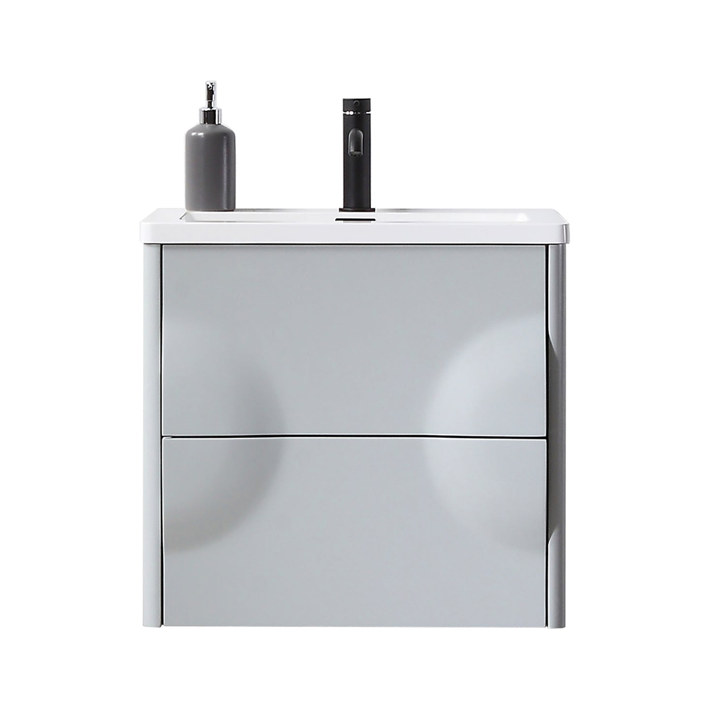 Colmar 24" Wall Mounted Bathroom Vanity with Reinforced Acrylic Integrated Sink Top