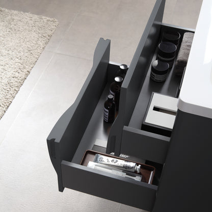 Colmar 24" Wall Mounted Bathroom Vanity with Reinforced Acrylic Integrated Sink Top