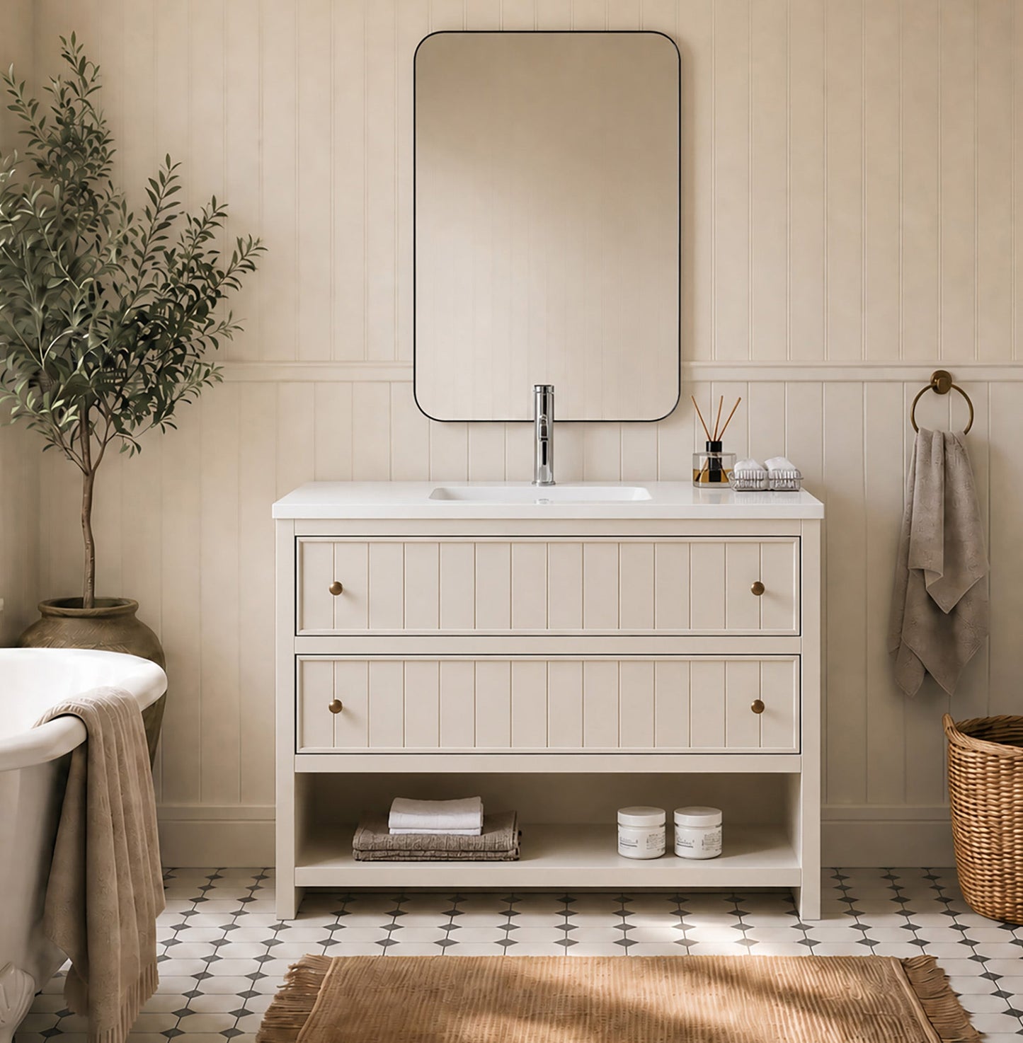 Rennes 48" Cream White