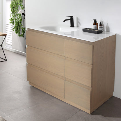 Rothenburg 42" Freestanding Bathroom Vanity with Premium Grade ATH Matte Solid Surface Integrated Sink Top