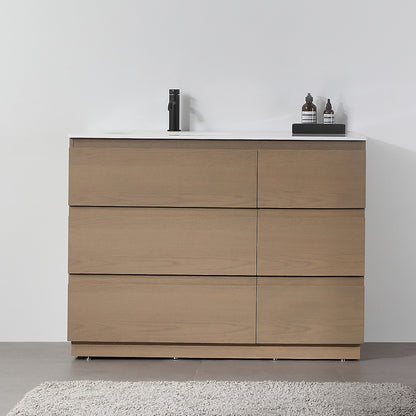 Rothenburg 42" Freestanding Bathroom Vanity with Premium Grade ATH Matte Solid Surface Integrated Sink Top