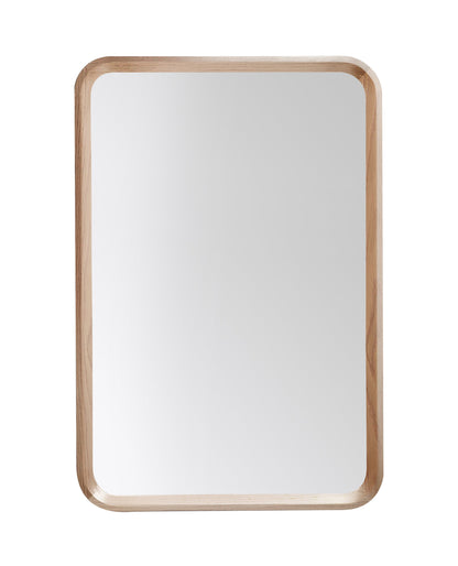 Vela Mirror, Whitewash Oak, 24 inch