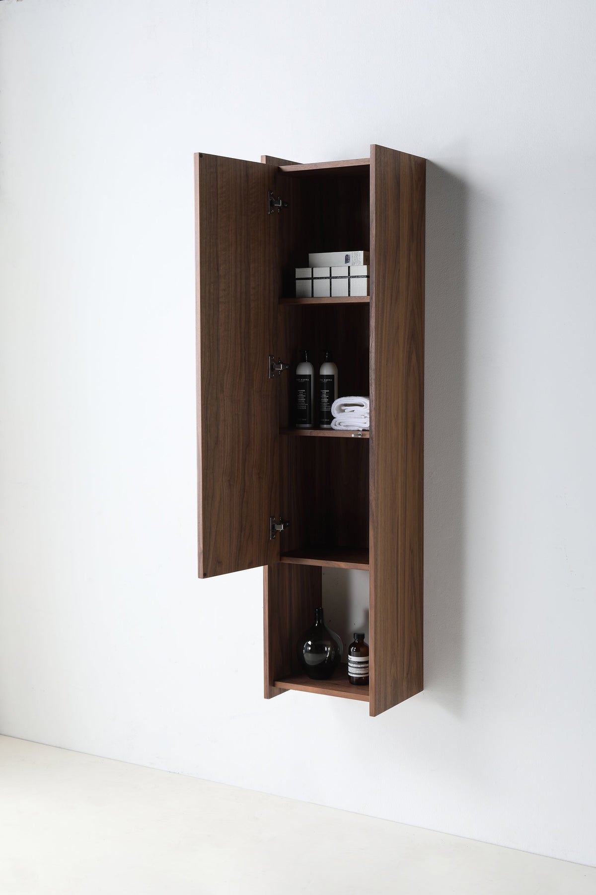 Vivt 13 inch wall mounted linen cabinet in engineered plywood
