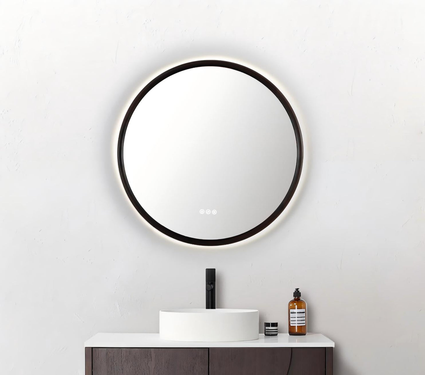 Zen Mirror 30" / Dark Walnut / LED
