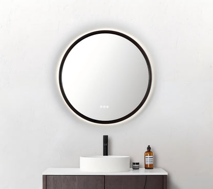 Zen Mirror 30" / Dark Walnut / LED