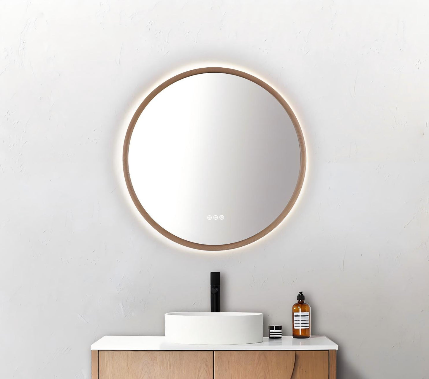 Zen Mirror 30" / Pecan Oak / LED