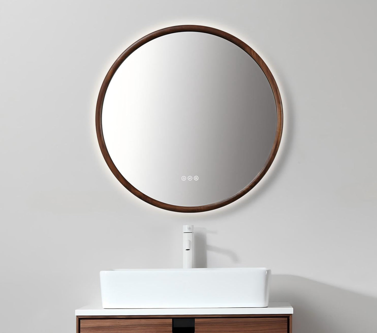 Zen Mirror 30" / Walnut / LED