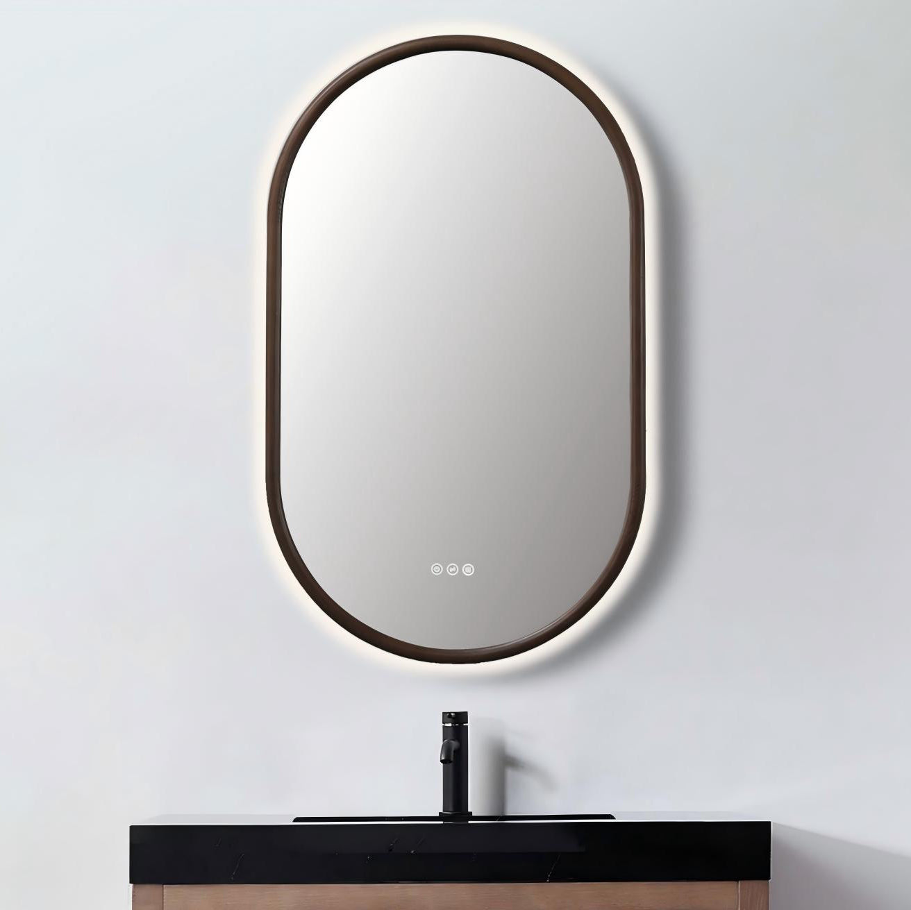 Zen Mirror 24" / Chestnut Oak / LED