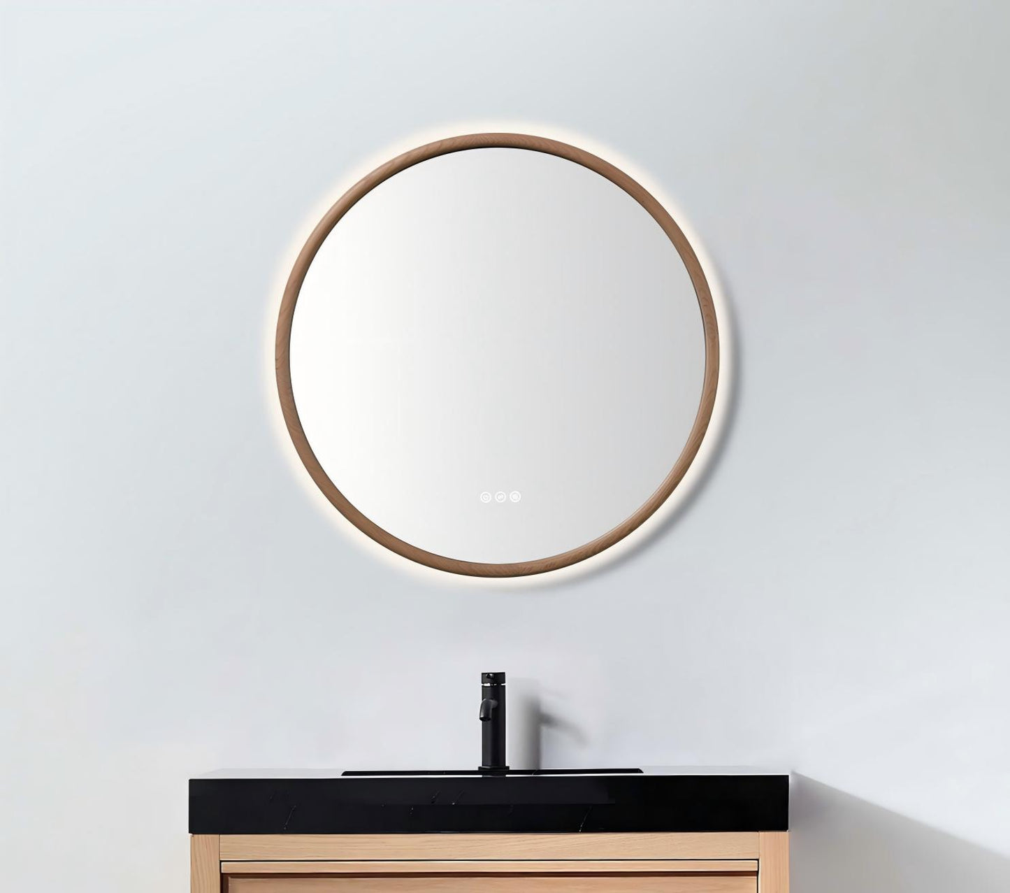 Zen Mirror 30" / Whitewash Oak / LED