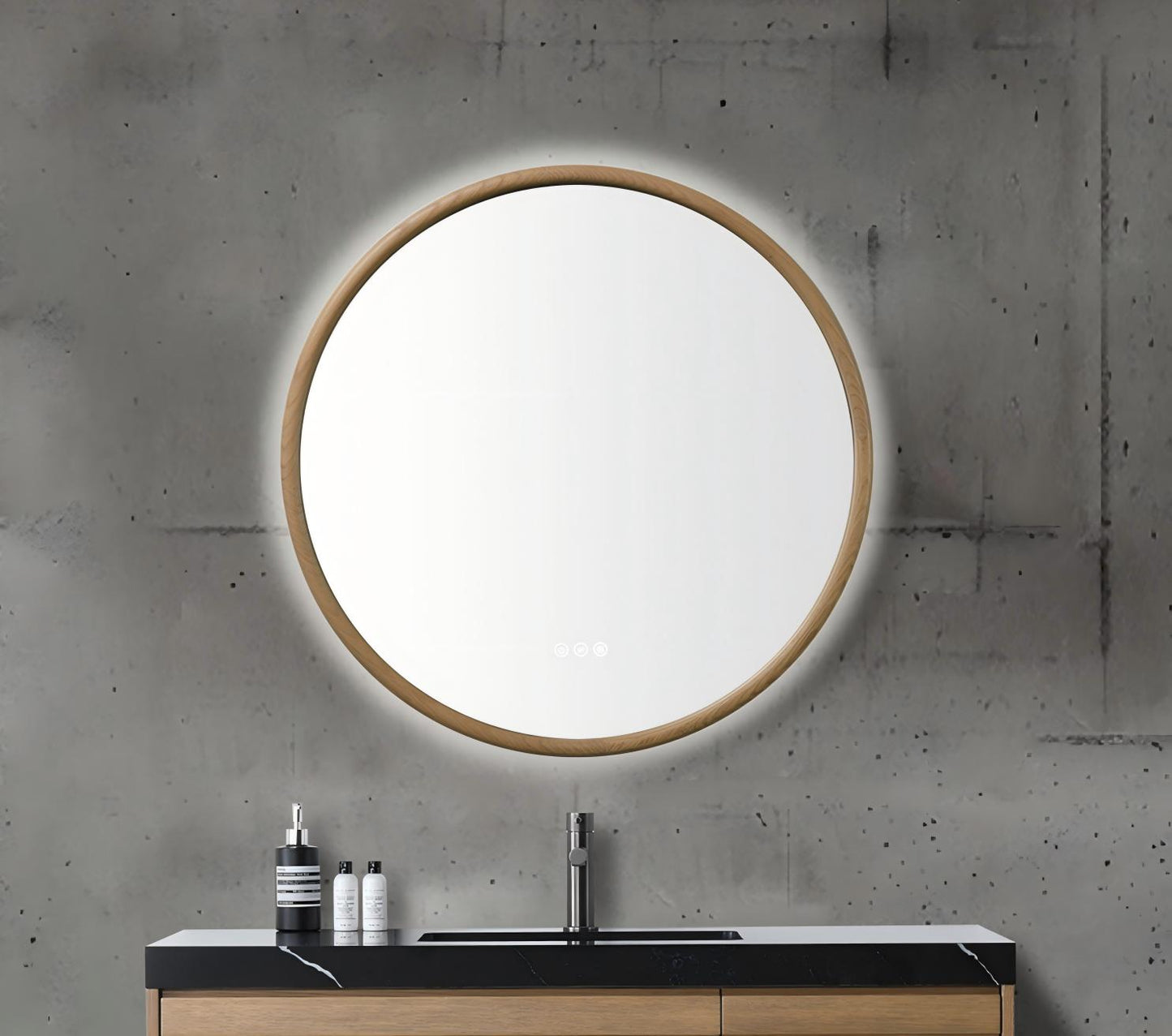 Zen Mirror 36" / Pecan Oak / LED