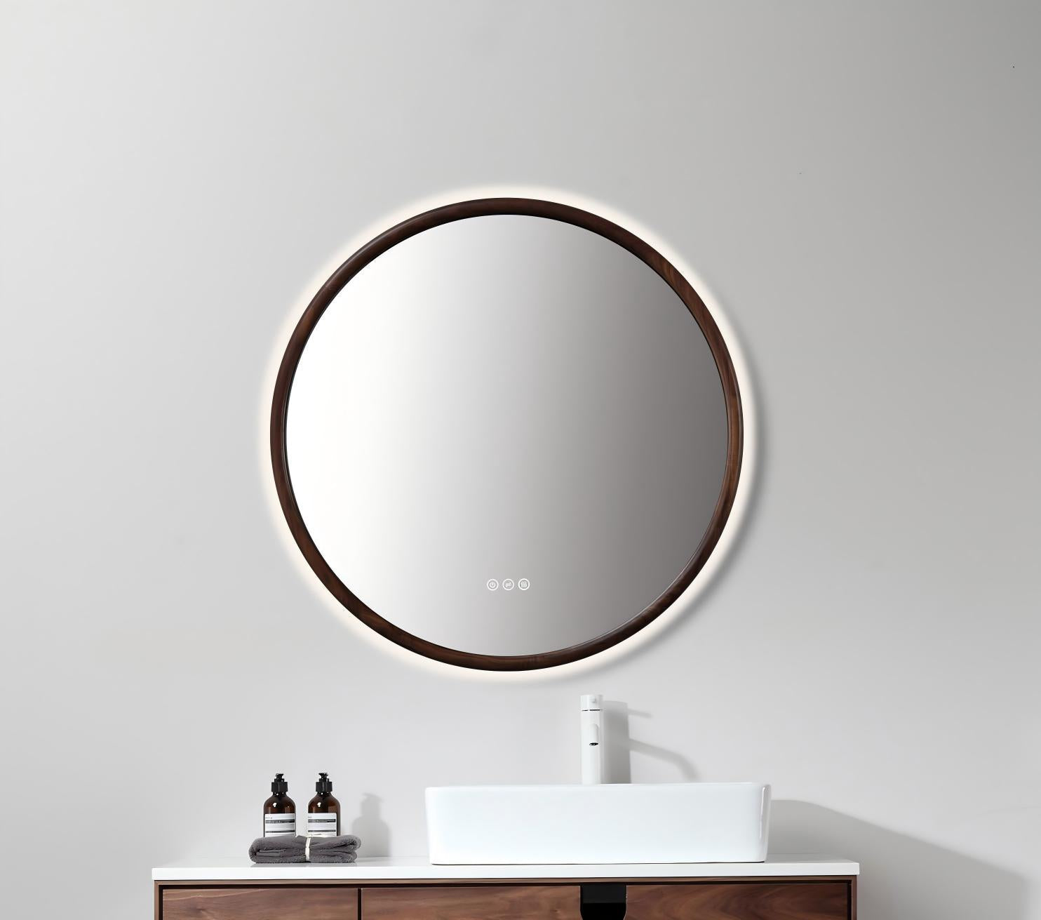 Zen Mirror 36" / Walnut / LED