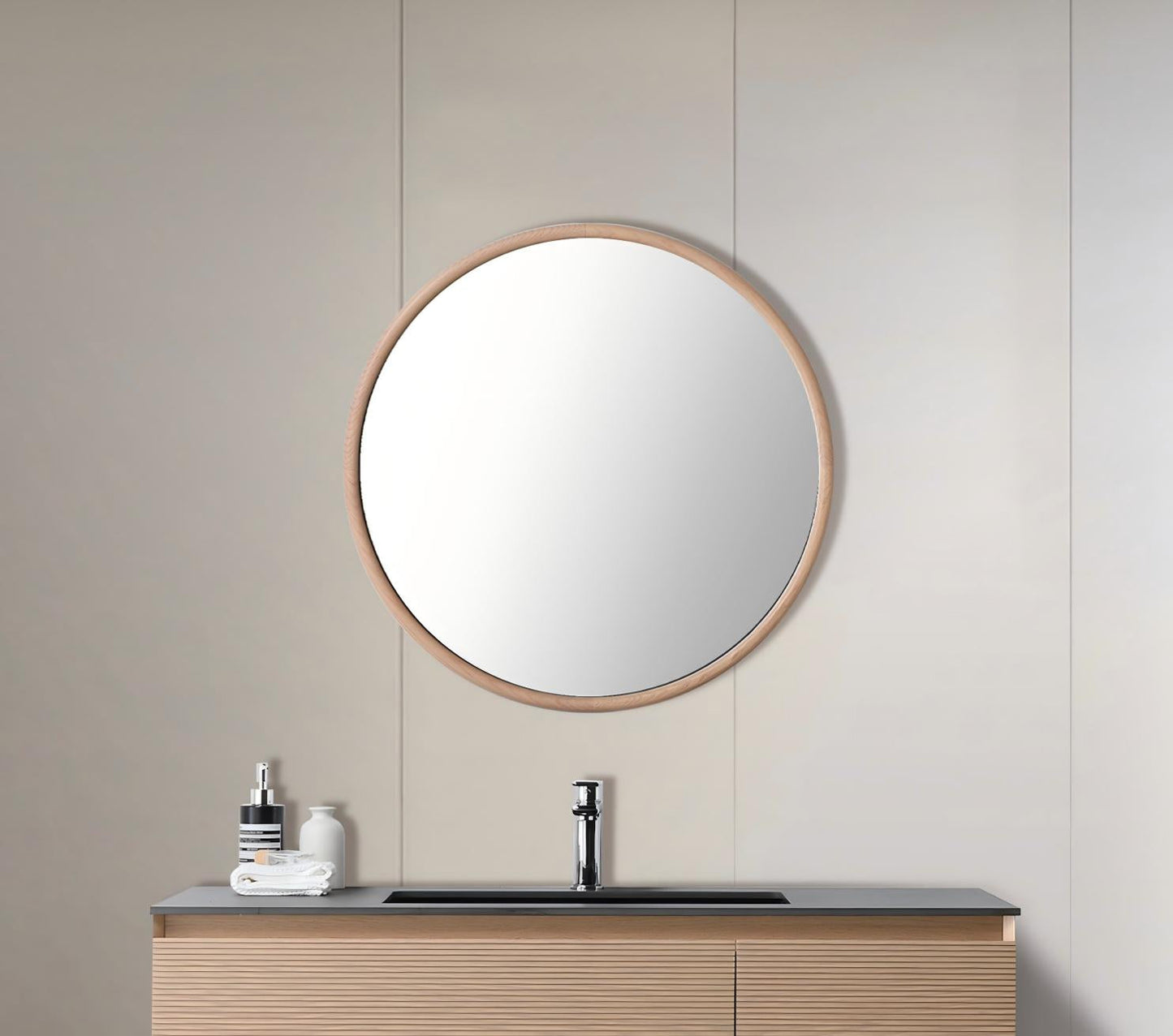 Zen Mirror 36" / Whitewash Oak / Non-LED