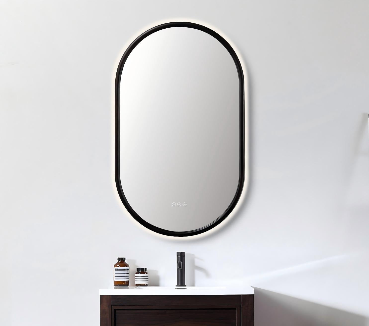 Zen Mirror 24" / Dark Walnut / LED
