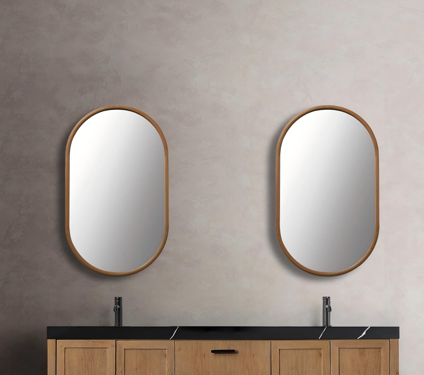 Zen Mirror 24" / Pecan Oak / Non-LED